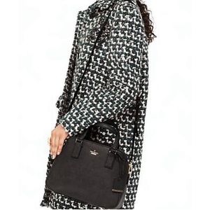 KATE SPADE ADJUSTABLE SATCHEL LEATHER PURSE WITH GOLD ACCENTS GREAT DAILY BAG